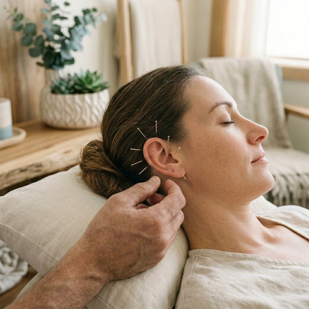 Auriculotherapy ear acupuncture treatment